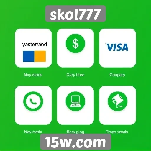 Métodos de pagamento disponíveis no Skol777